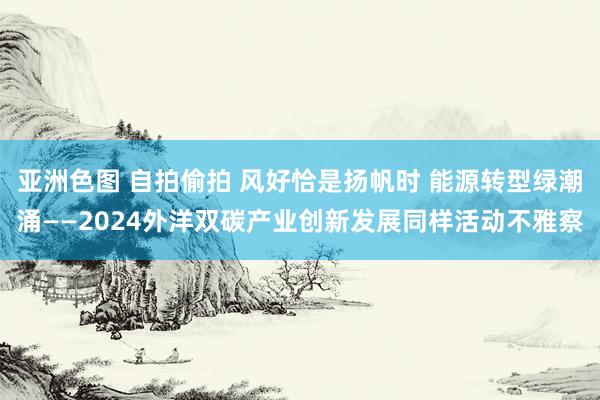 亚洲色图 自拍偷拍 风好恰是扬帆时 能源转型绿潮涌——2024外洋双碳产业创新发展同样活动不雅察