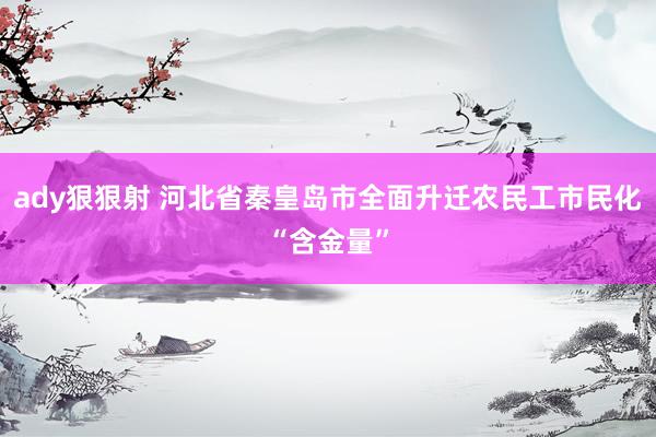 ady狠狠射 河北省秦皇岛市全面升迁农民工市民化“含金量”