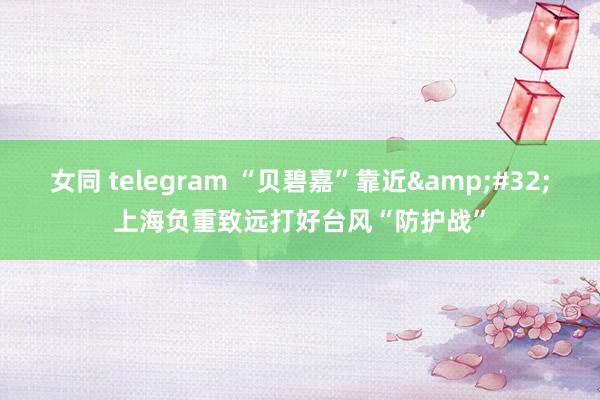 女同 telegram “贝碧嘉”靠近&#32;上海负重致远打好台风“防护战”