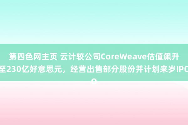 第四色网主页 云计较公司CoreWeave估值飙升至230亿好意思元，经营出售部分股份并计划来岁IPO