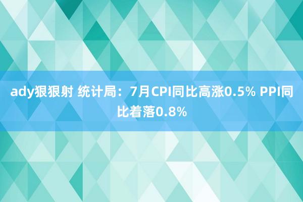 ady狠狠射 统计局：7月CPI同比高涨0.5% PPI同比着落0.8%