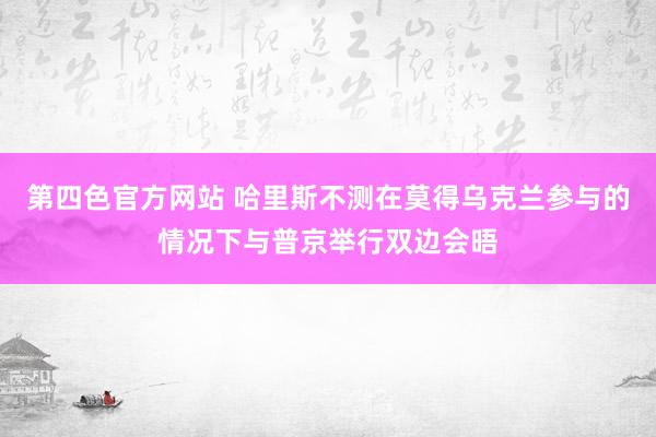 第四色官方网站 哈里斯不测在莫得乌克兰参与的情况下与普京举行双边会晤