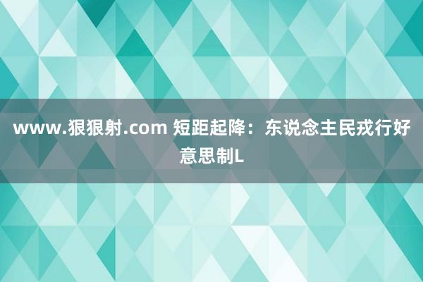 www.狠狠射.com 短距起降：东说念主民戎行好意思制L