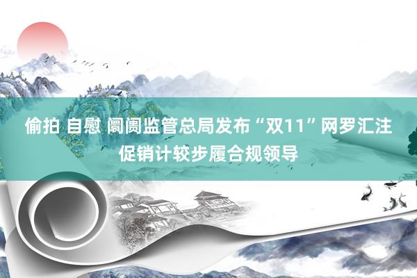 偷拍 自慰 阛阓监管总局发布“双11”网罗汇注促销计较步履合规领导