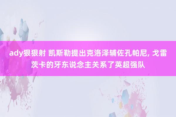 ady狠狠射 凯斯勒提出克洛泽辅佐孔帕尼， 戈雷茨卡的牙东说念主关系了英超强队