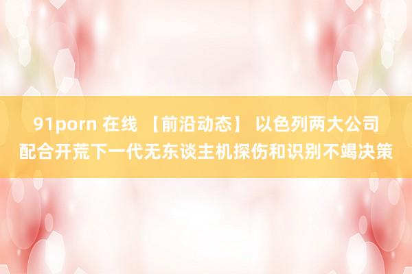 91porn 在线 【前沿动态】 以色列两大公司配合开荒下一代无东谈主机探伤和识别不竭决策