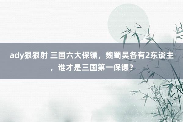 ady狠狠射 三国六大保镖，魏蜀吴各有2东谈主，谁才是三国第一保镖？