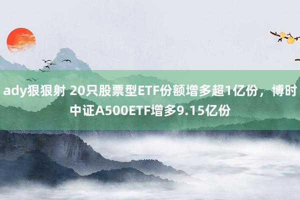 ady狠狠射 20只股票型ETF份额增多超1亿份，博时中证A500ETF增多9.15亿份