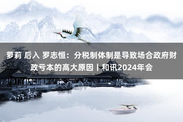 萝莉 后入 罗志恒：分税制体制是导致场合政府财政亏本的高大原因丨和讯2024年会