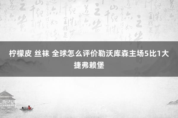 柠檬皮 丝袜 全球怎么评价勒沃库森主场5比1大捷弗赖堡