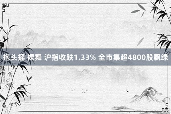 抱头摇 裸舞 沪指收跌1.33% 全市集超4800股飘绿