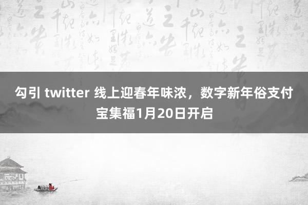 勾引 twitter 线上迎春年味浓，数字新年俗支付宝集福1月20日开启